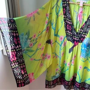 MATTHEW WILLIAMSON for H&M 100% silk kimono tunic top beach coverup